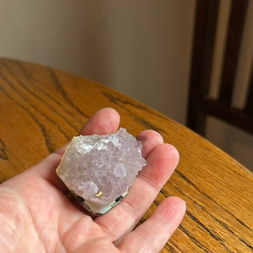 Amethyst Crystal Smiling Happy Hedgehog